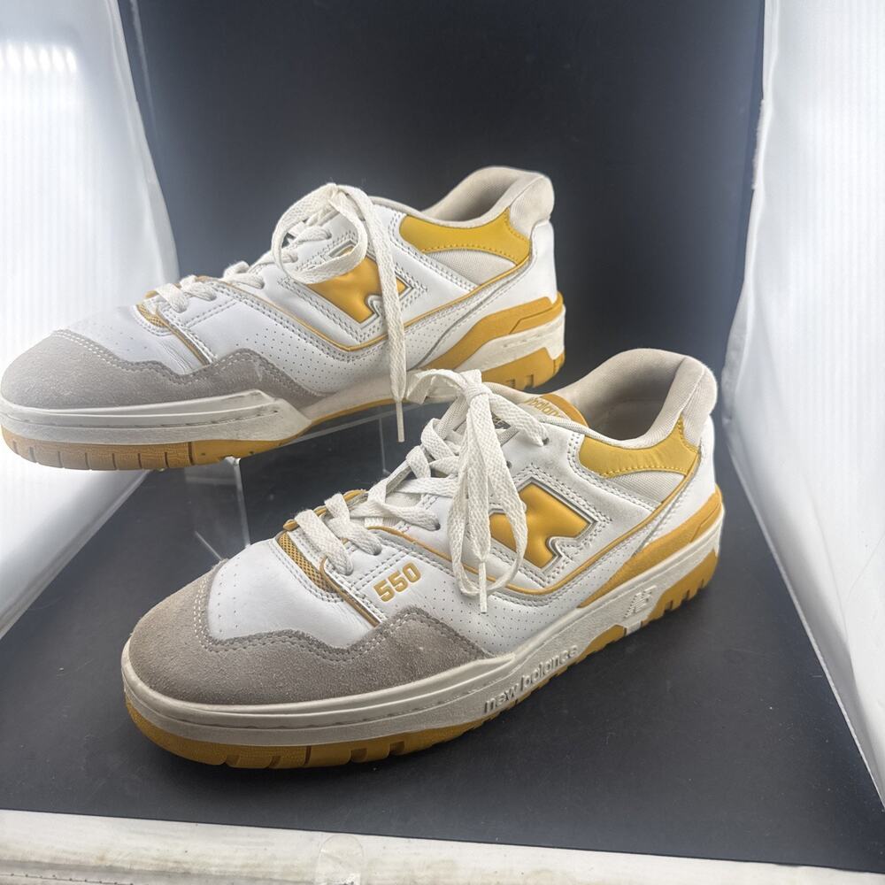 New Balance 550 Sea Salt Varsity Gold White Yellow BB550LA1 Men’s Size 9 Low Top